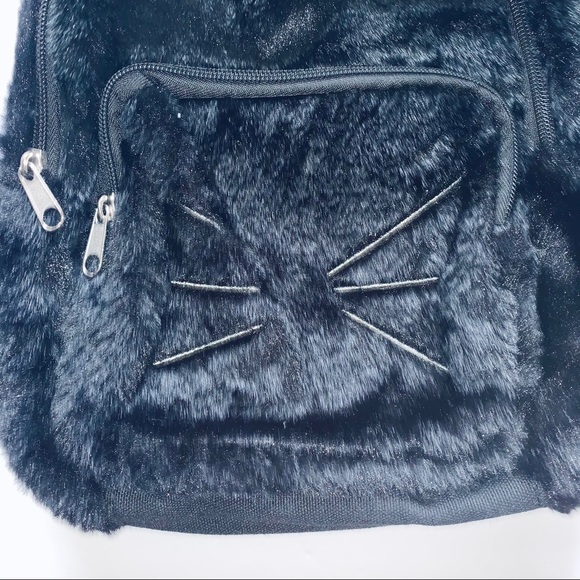 Faux-fur Mini cat backpack - Picture 5 of 7